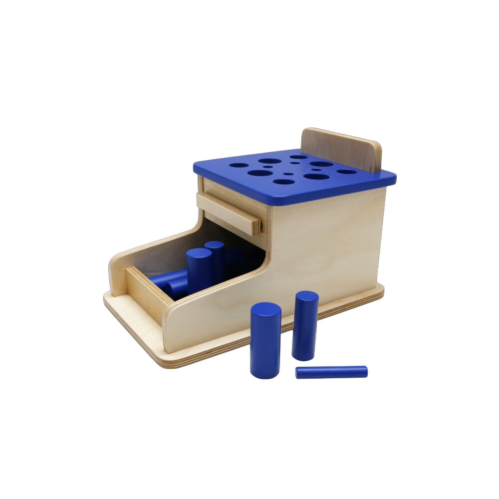 12pc Gam Montessori Imbucare Box w/ Diff Cylinders Educational Toy Kids - 3y+