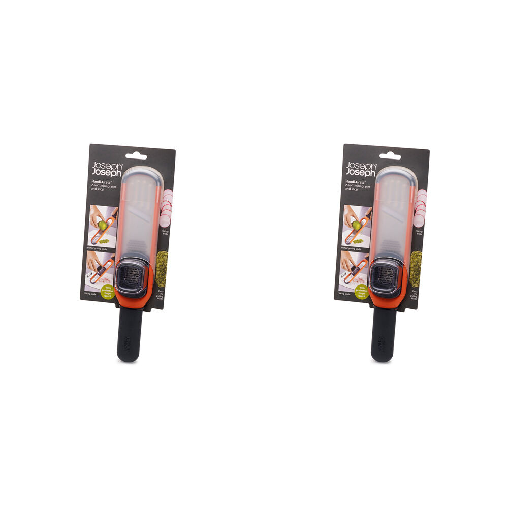 2PK Joseph Joseph Handi-Grate 2-in-1 Mini Grater and Slicer - Orange