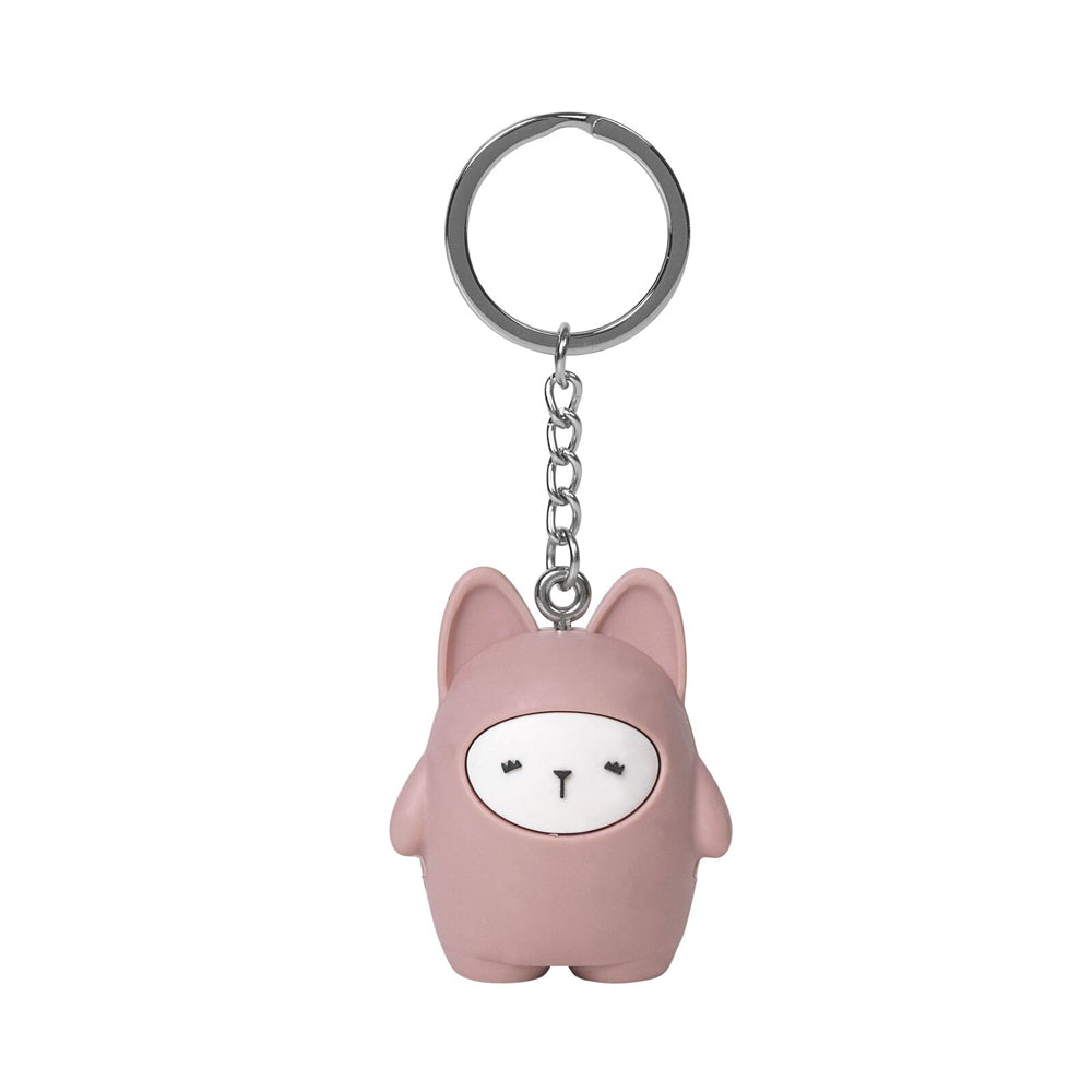 2x Fabelab Fabbie 4cm Bunny Silicone Keychain Hanging Keyring - Old Rose