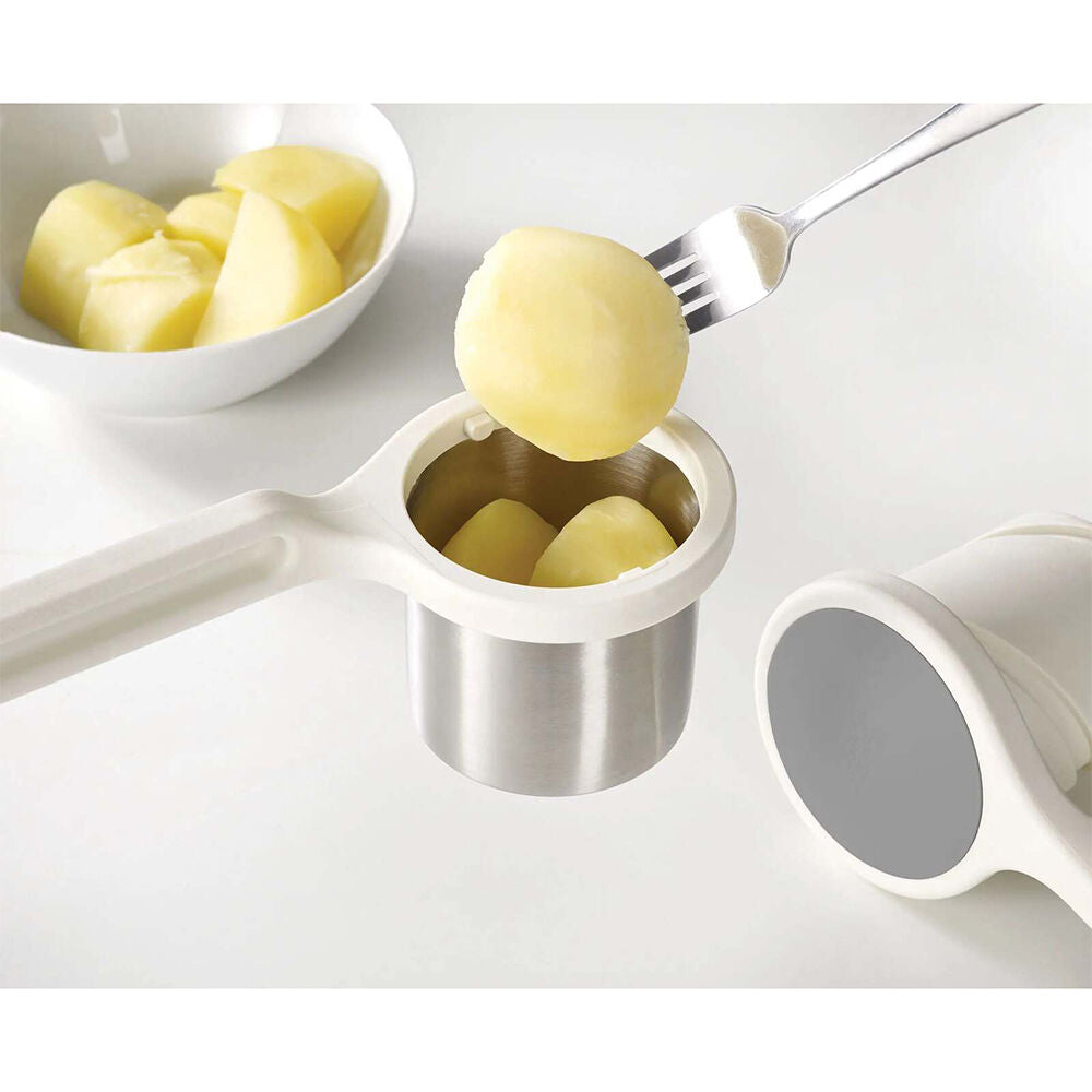 2PK Joseph & Joseph 26.5cm Helix Potato Ricer - White/Grey