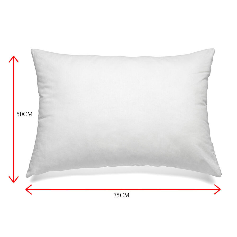 4x 2pc Royal Comfort Goose Cotton Bedding Pillow 1000GSM 50x75cm - White