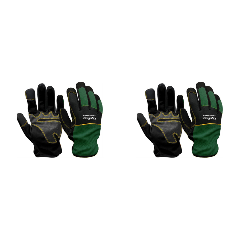 2PK Cyclone Power Garden Synthetic Palm Leather Gloves Medium