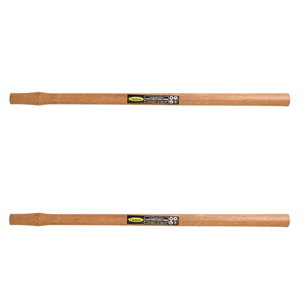 2PK Cyclone Timber Sledge Replacement Handle 90x5cm - Brown