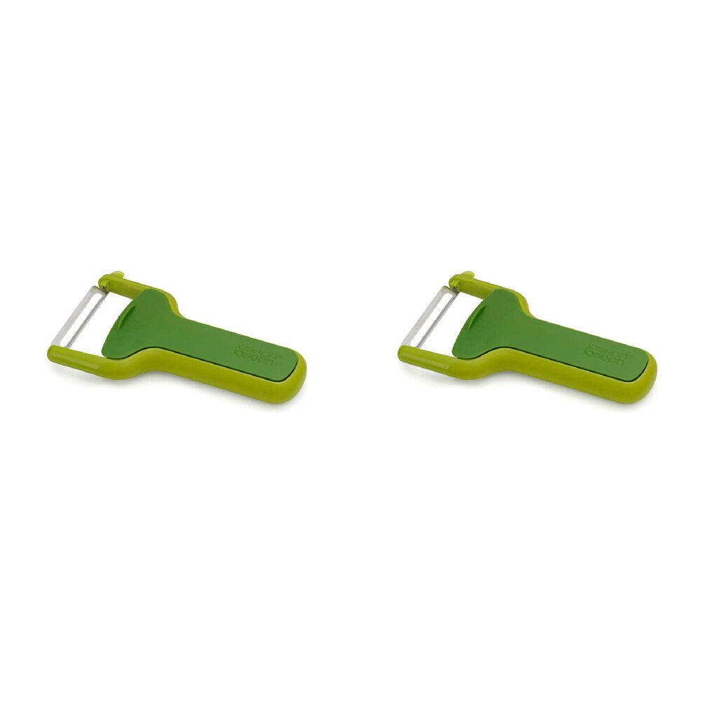 2PK Joseph & Joseph SafeStore 14cm Straight Peeler w/ Blade Guard - Green
