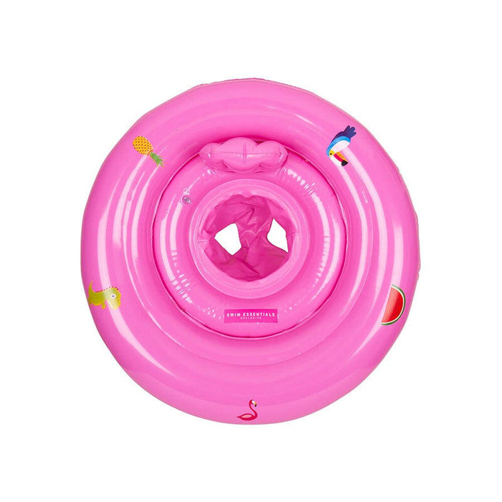 Swim Essentials Baby Inflatable Ride On Pool Swimseat Safari Pink 0-1y