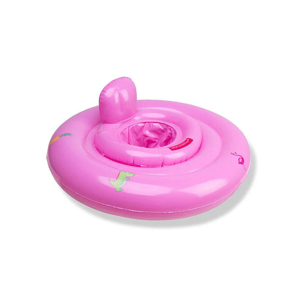 2PK Swim Essentials Baby Inflatable Ride On Pool Swimseat Safari Pink 0-1y