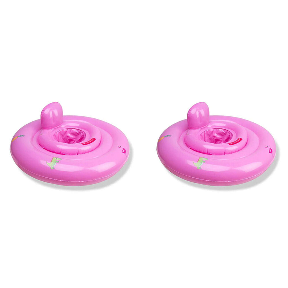 2PK Swim Essentials Baby Inflatable Ride On Pool Swimseat Safari Pink 0-1y
