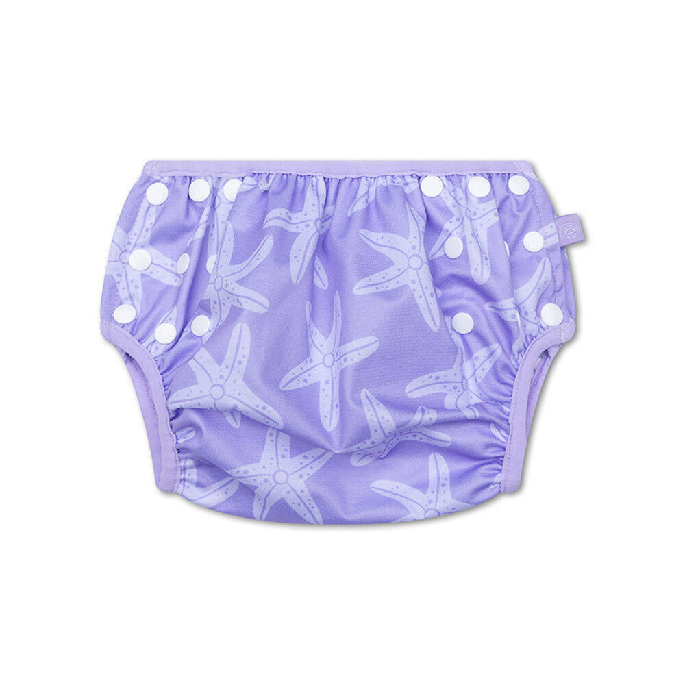 Swim Essentials Washable Swimming Nappy Diaper OSFA Lilac Sea Star Size 0-3y
