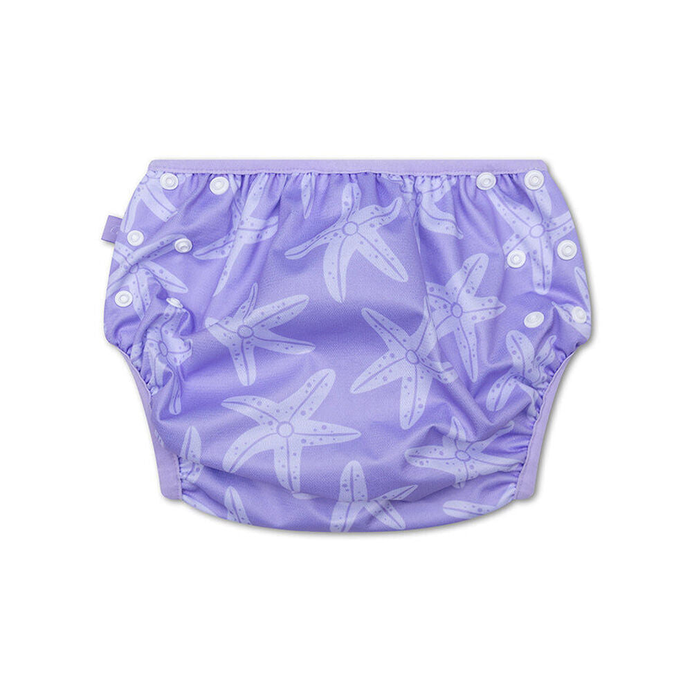 Swim Essentials Washable Swimming Nappy Diaper OSFA Lilac Sea Star Size 0-3y