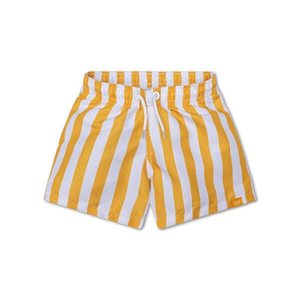 Swim Essentials UV Swimming Trunks Striped Shorts Yellow White Size