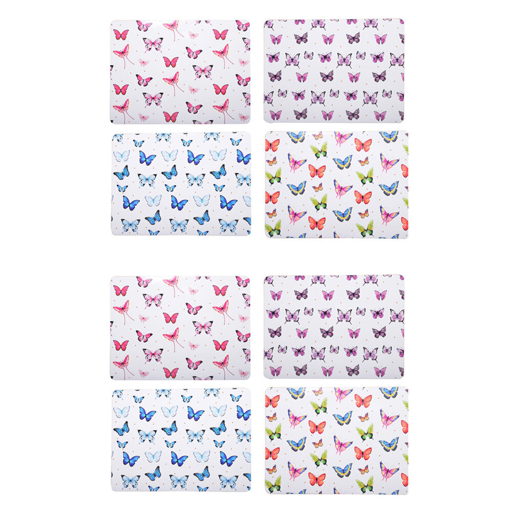 2x 4pc Gibson Gifts Kaleido Butterfly Placemat Tableware Set