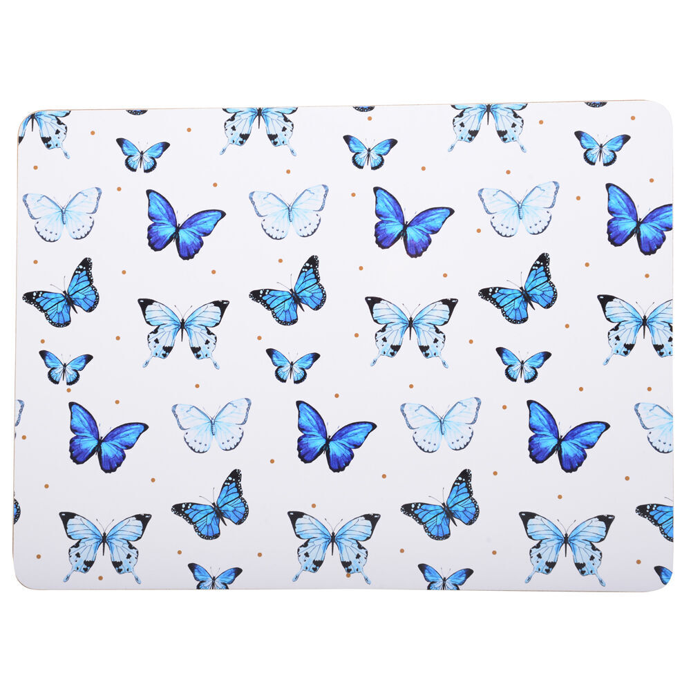2x 4pc Gibson Gifts Kaleido Butterfly Placemat Tableware Set