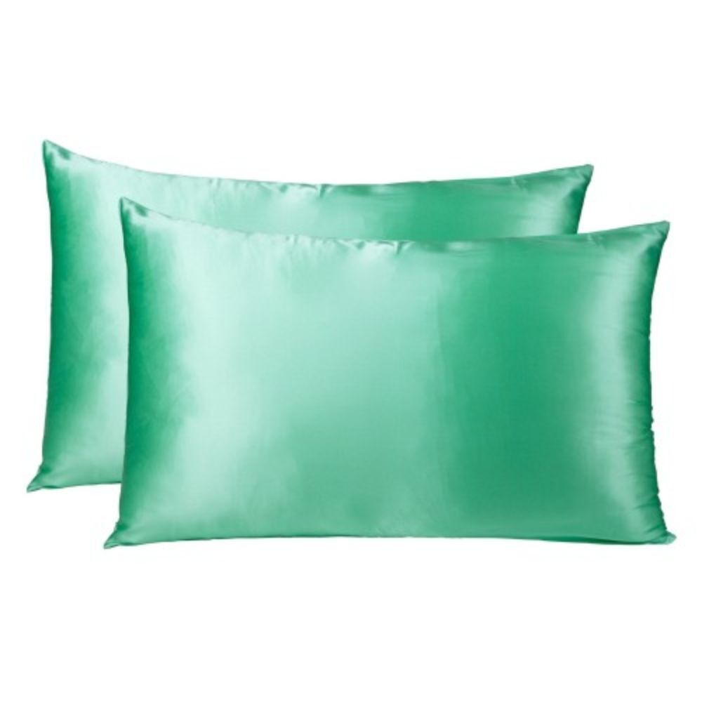 2PK Royal Comfort Mulberry Silk Pillowcase Twin Pack 51x76cm - Mint