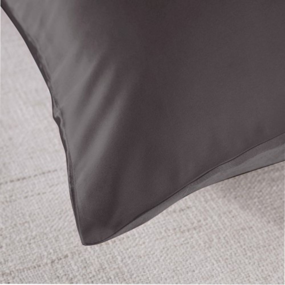 4PK Royal Comfort Pure Silk Pillowcase Single Pack Pillow Case - Charcoal