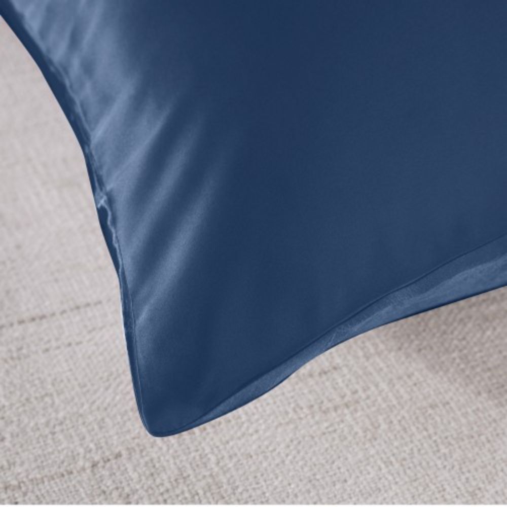 4PK Royal Comfort Pure Silk Pillowcase Single Pack Pillow Case - Navy