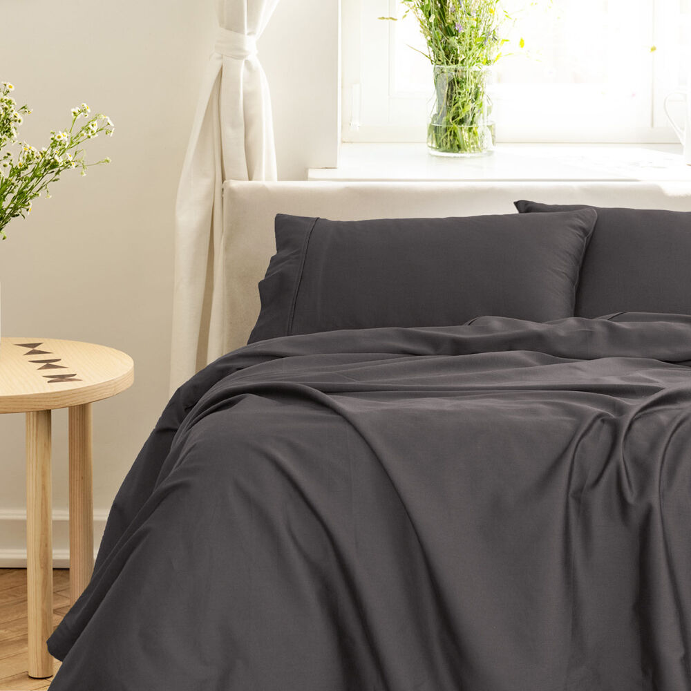 Royal Comfort Balmain Bed Sheet Set 1000TC Bamboo Cotton Pewter