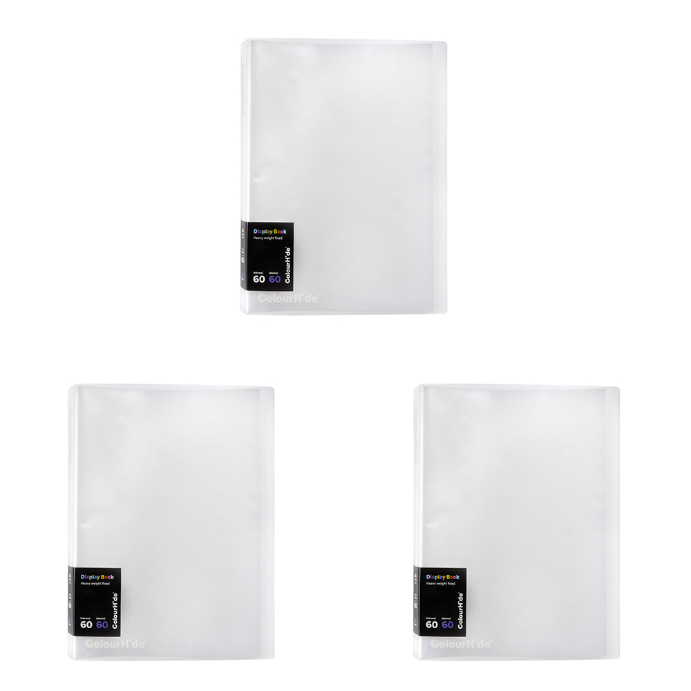 3PK Colourhide Display Book Fixed Document Holder Clear