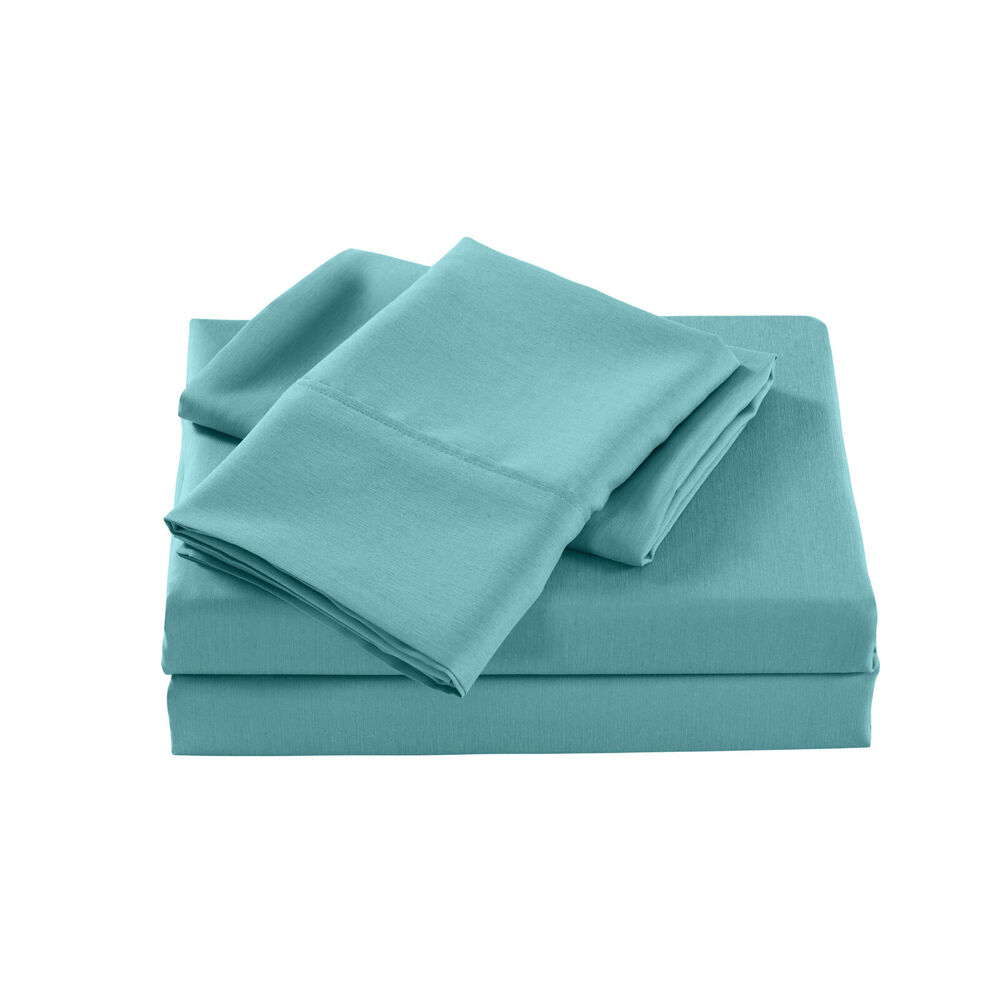 Royal Comfort Bed Sheet Set Bamboo Cooling 2000TC Aqua