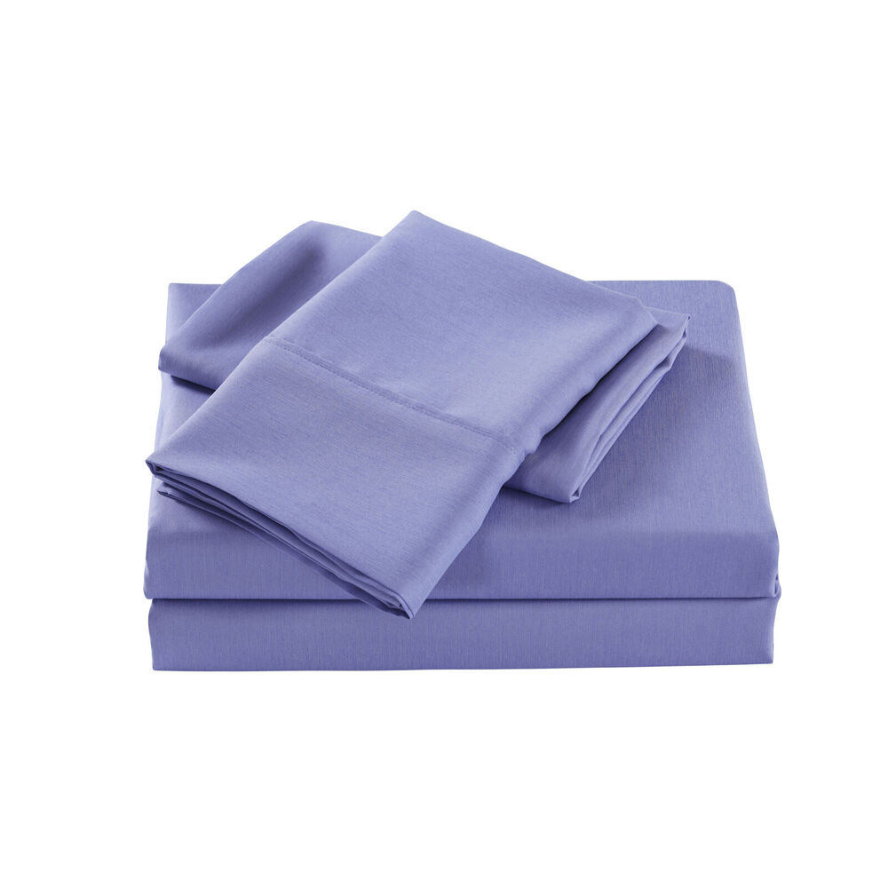 Royal Comfort Bed Sheet Set Bamboo Cooling 2000TC Mid Blue