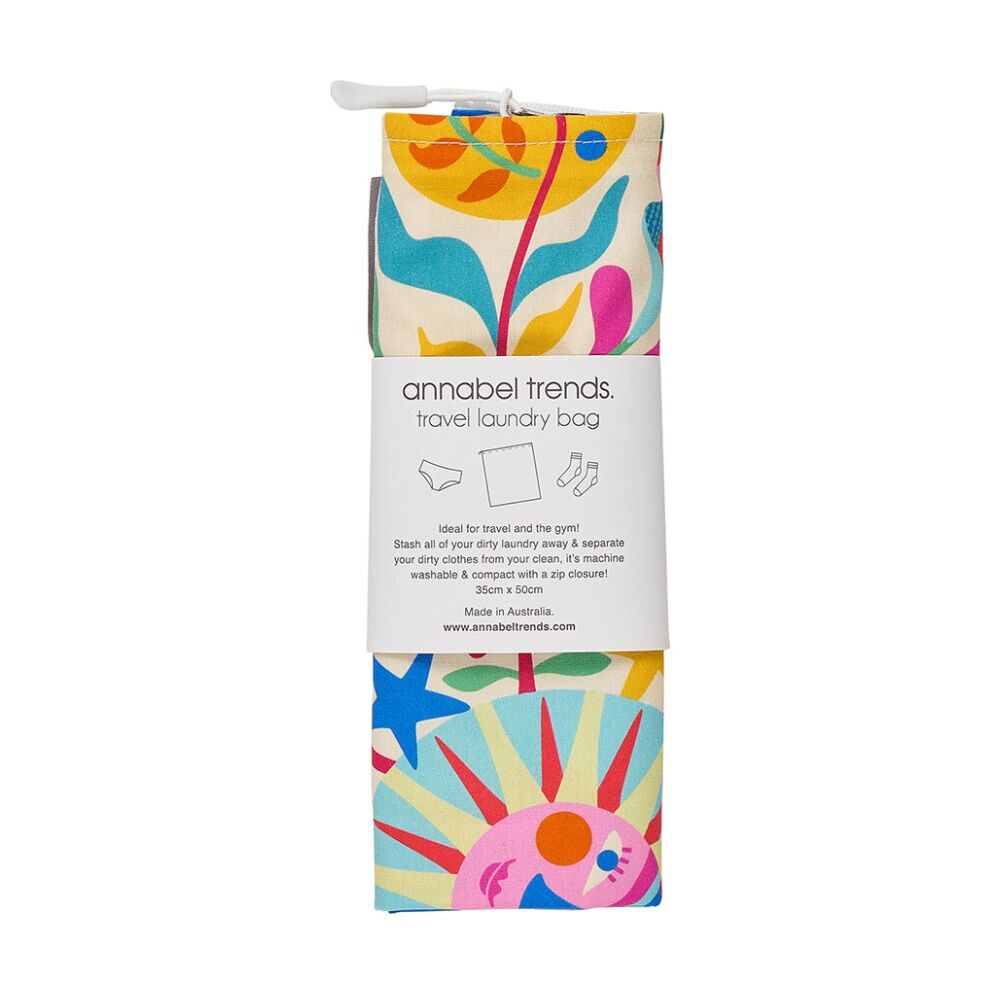 Annabel Trends Cotton Travel Laundry Bag W/ Zip 35x50cm FIeta