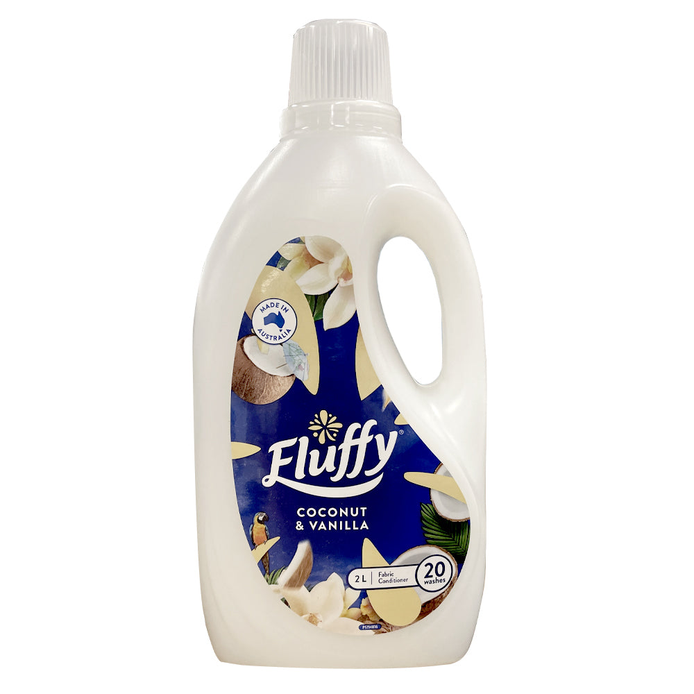 2PK Fluffy 2L Liquid Fabric Conditioner Coconut & Vanilla