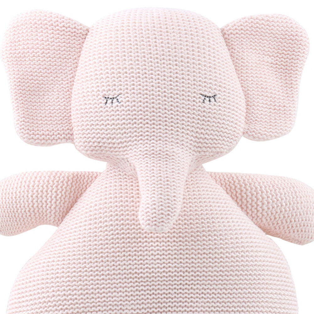 2PK The Peanutshell Knitted Elephant Plush Stuffed Animal Toy 30cm Pink 0+
