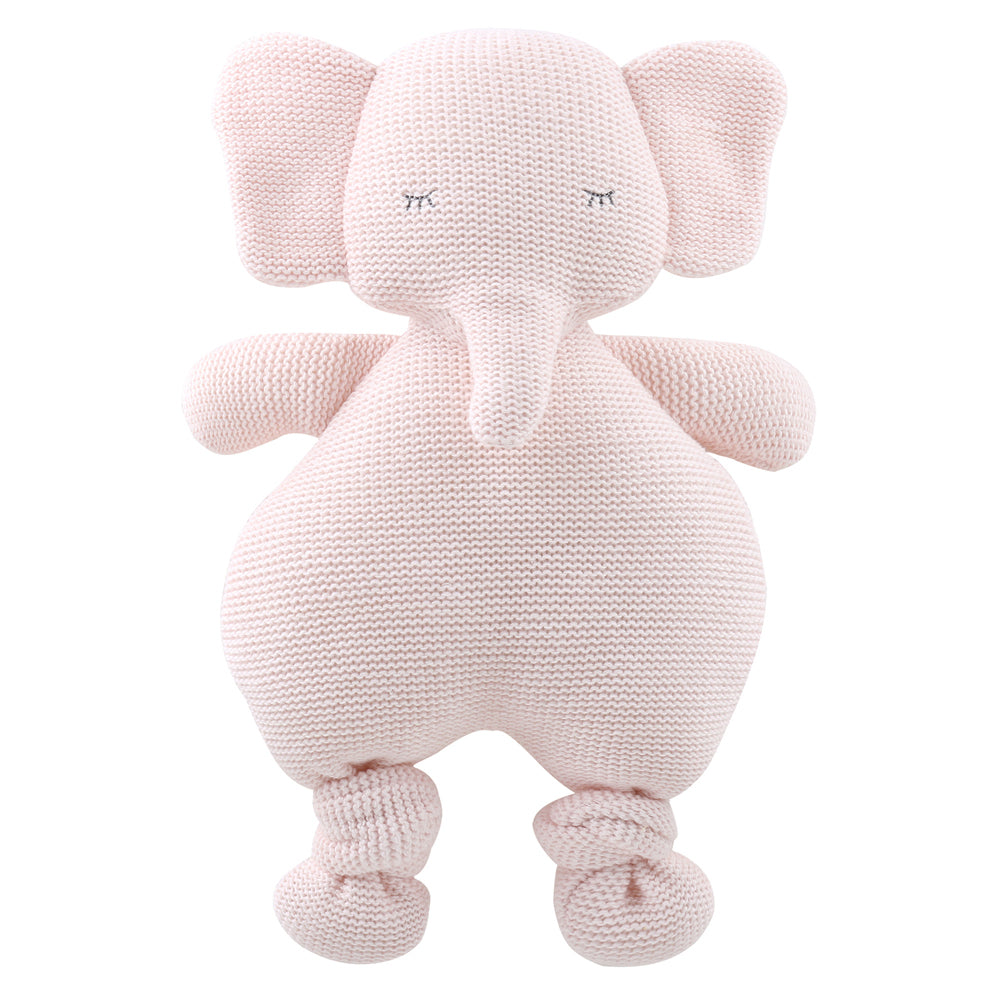 2PK The Peanutshell Knitted Elephant Plush Stuffed Animal Toy 30cm Pink 0+