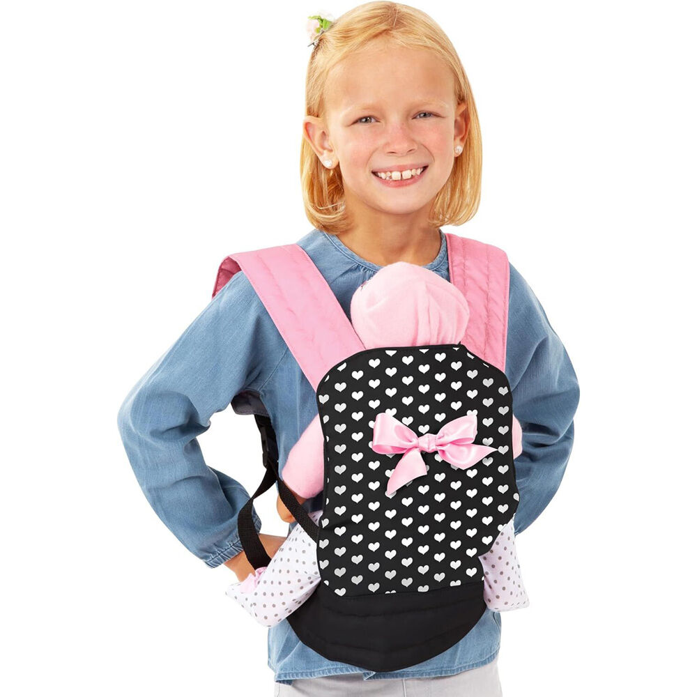 Bayer Doll Body Carrier Pretend Play Accessory Kids Toy Pink & Black