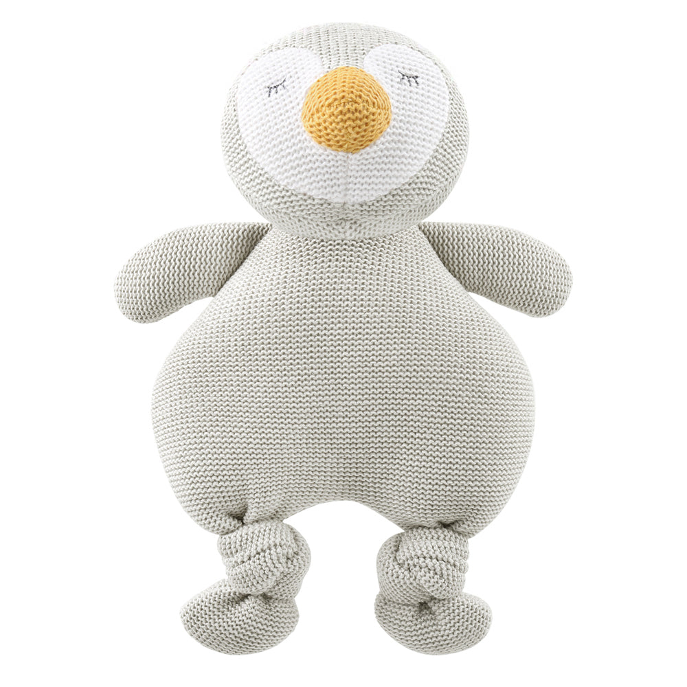 2PK The Peanutshell Knitted Penguin Plush Stuffed Animal Toy 30cm Grey 0+