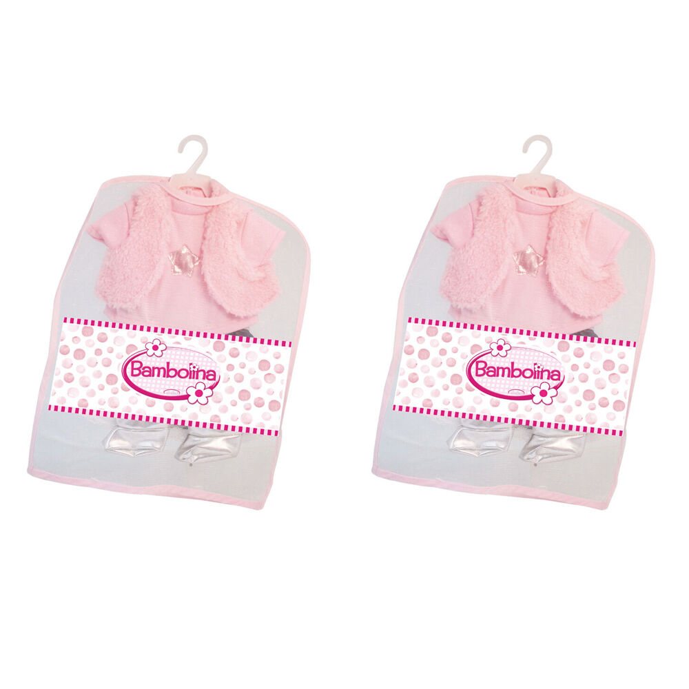 2PK Bambolina Dress for Doll 33-36cm Childrens Toy Fashion Outfit Set Assorted