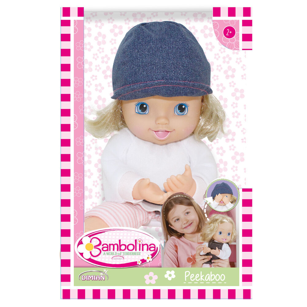 Bambolina 36cm Peekaboo Soft Vinyl Doll Childrens Pretend Play Toy 3y+