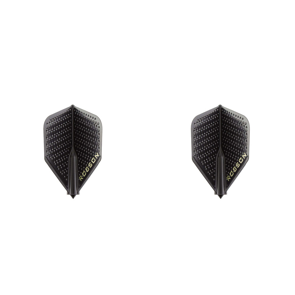 2PK Robson Dimpled Plus Dart Flight Standard Accessory - Black