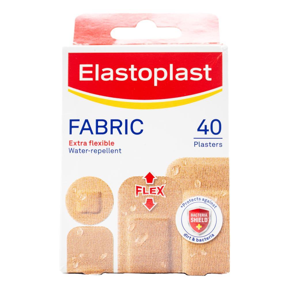200pc Elastoplast Fabric Plasters Water-Repellent Wound Bandage Mixed