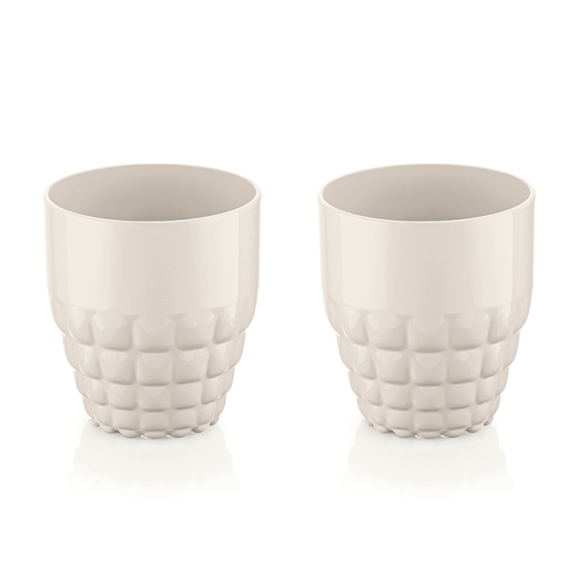 2PK Guzzini Tiffany 350ml 9.5cm Plastic Low Tumbler - White