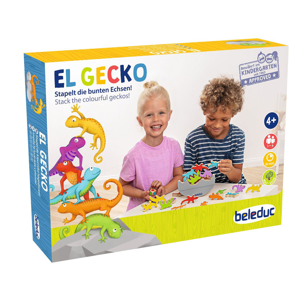 Beleduc El Gecko Wooden Balance Stacking Game Board Kids/Children - 3y+