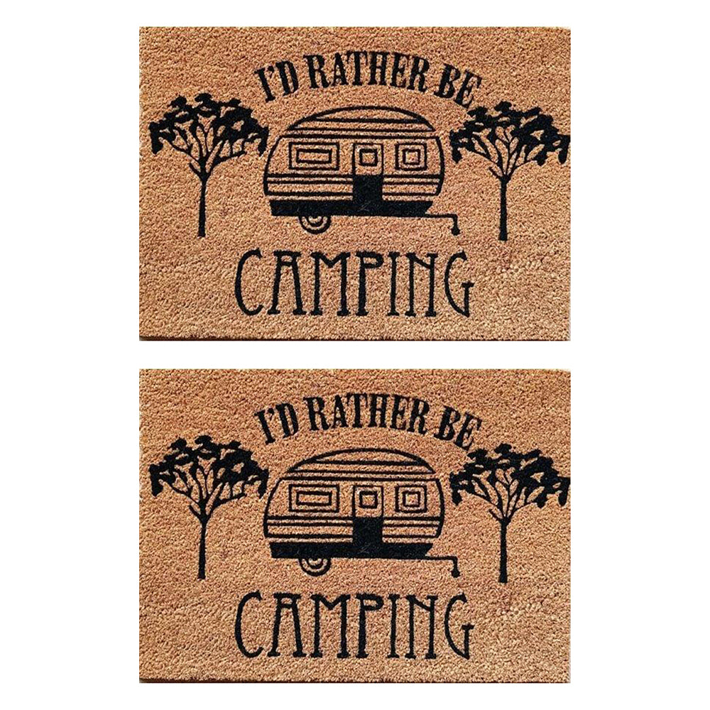 2PK Solemate PVC C Rather b Camping 40x55cm Stylish Durable Front Doormat