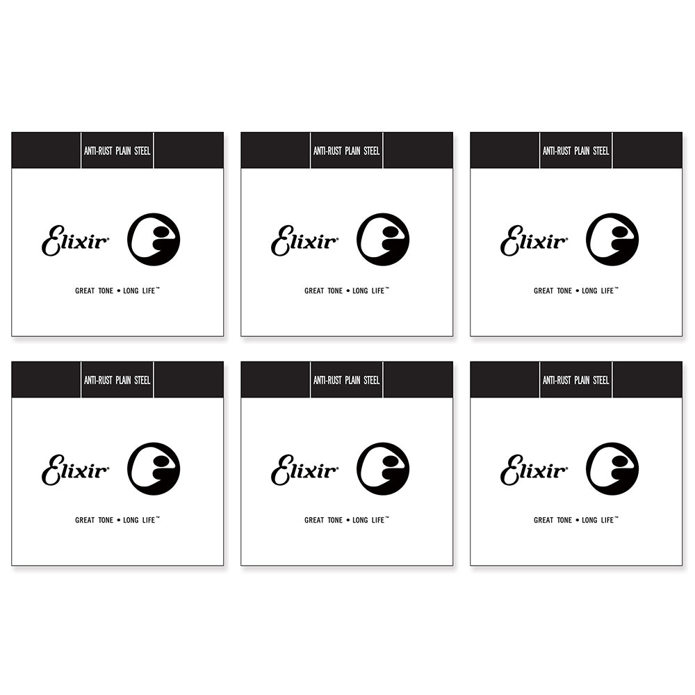 6PK #13017: Plain Steel 0.017 Single Strings