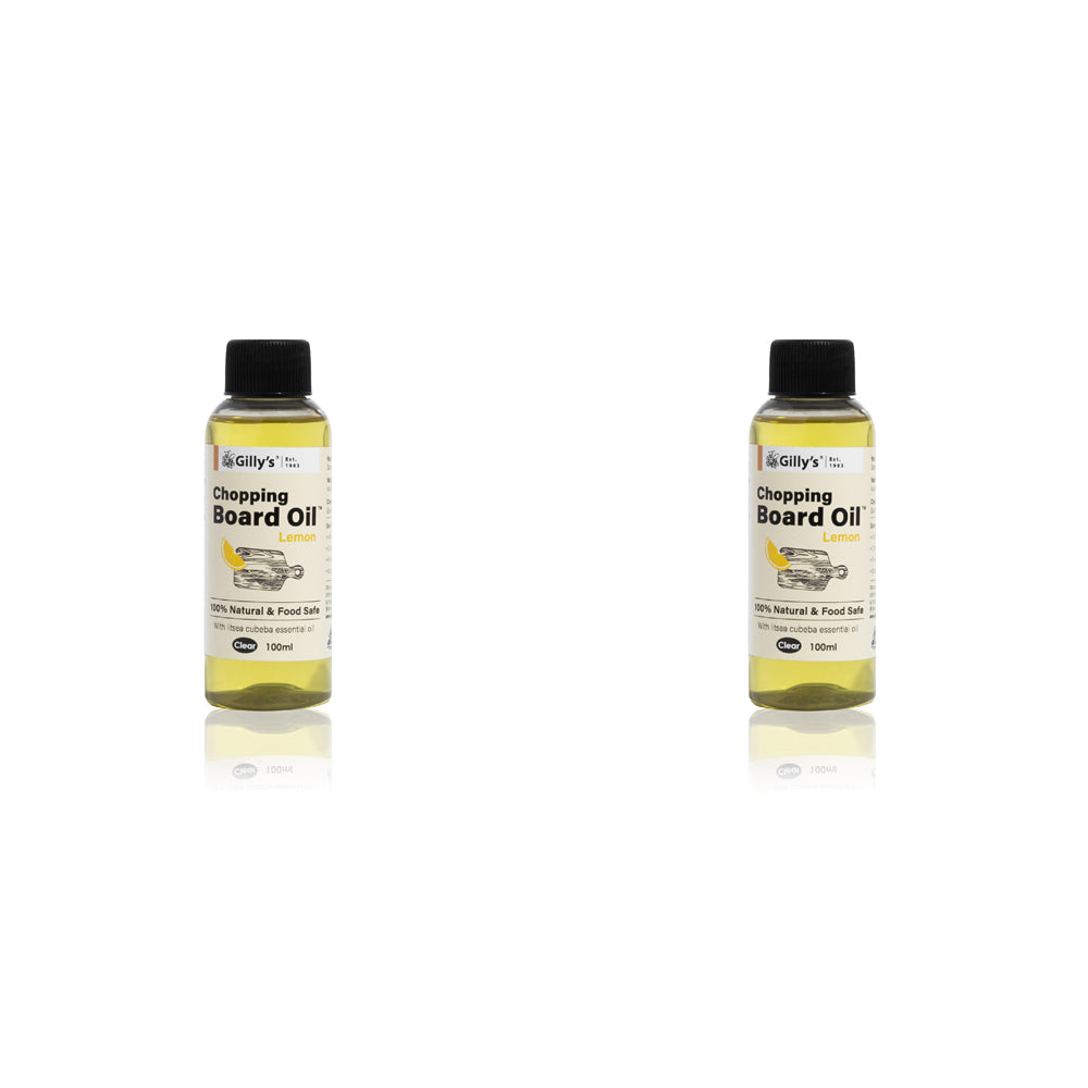 2PK Gilly's Natural Chopping Board Oil Food Safe 100ml Lemon