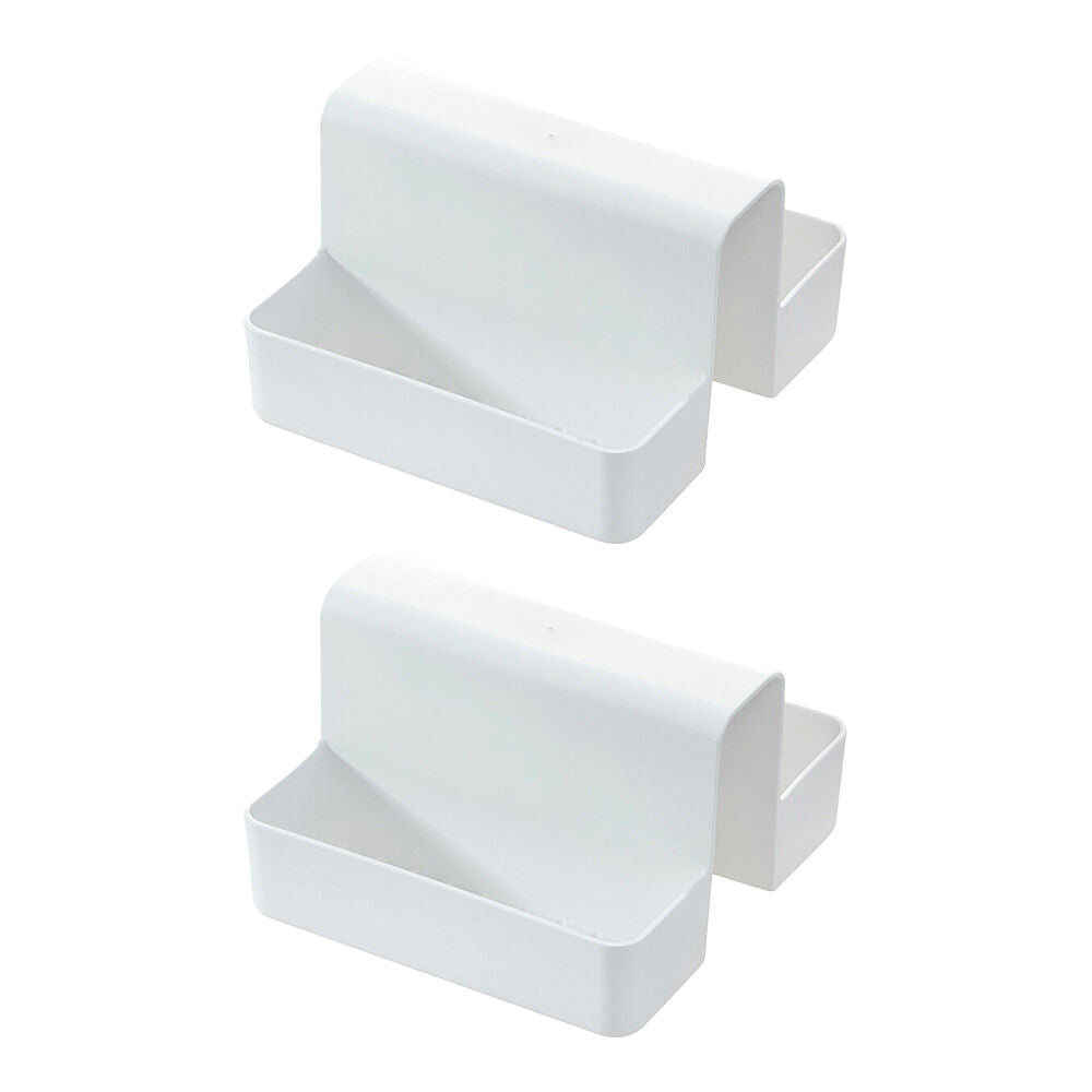 2PK iDesign Classic Plastic Sink Saddle w/ 2-Compartments - White