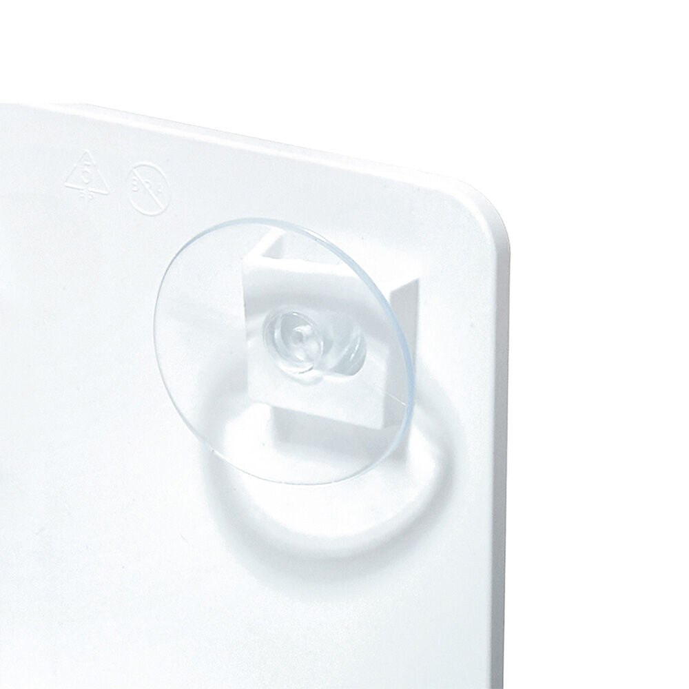 2PK iDesign Classic Plastic Double Suction Sink Caddy - White
