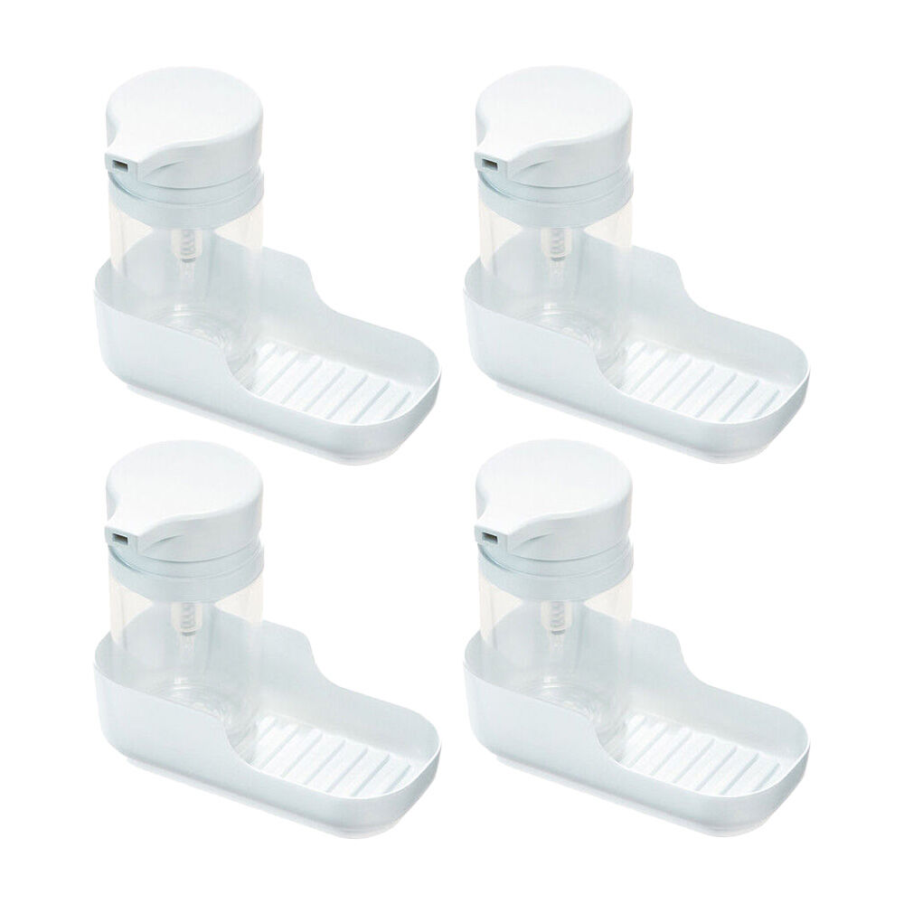 8pc iDesign Classic Plastic Soap Pump & Tray Kitchen Caddy 17.5cm - White