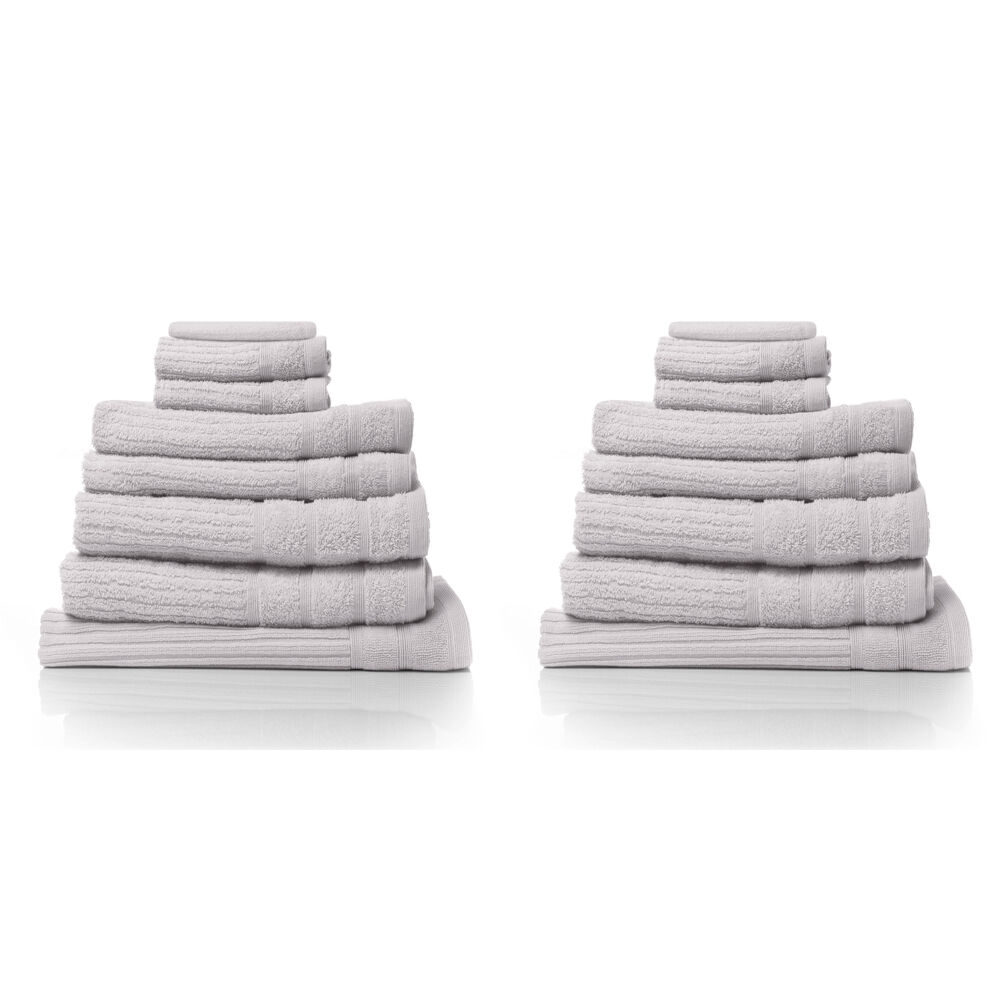 2x 8pc Royal Comfort Eden Egyptian Cotton Towel Pack - Sea Holly