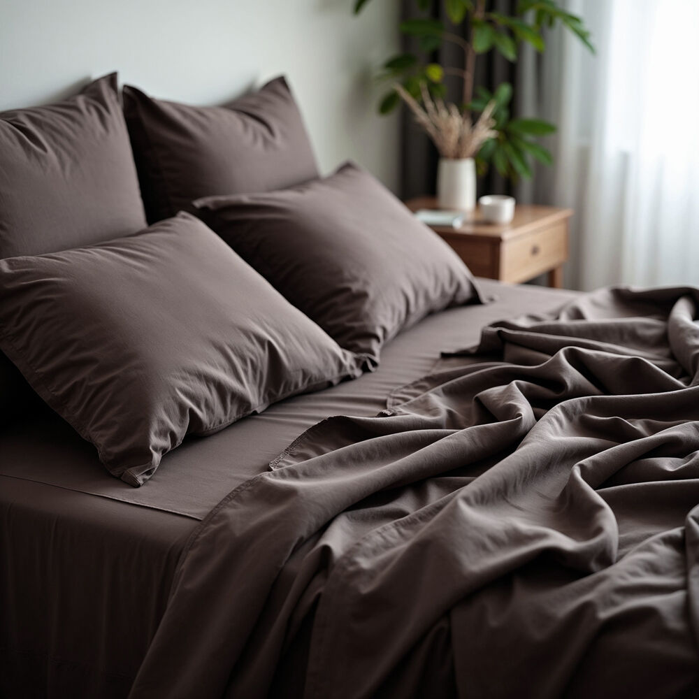 Royal Comfort Cotton Rich King Sheet w/ 2x Pillowcases Set 1500TC Dusk Grey
