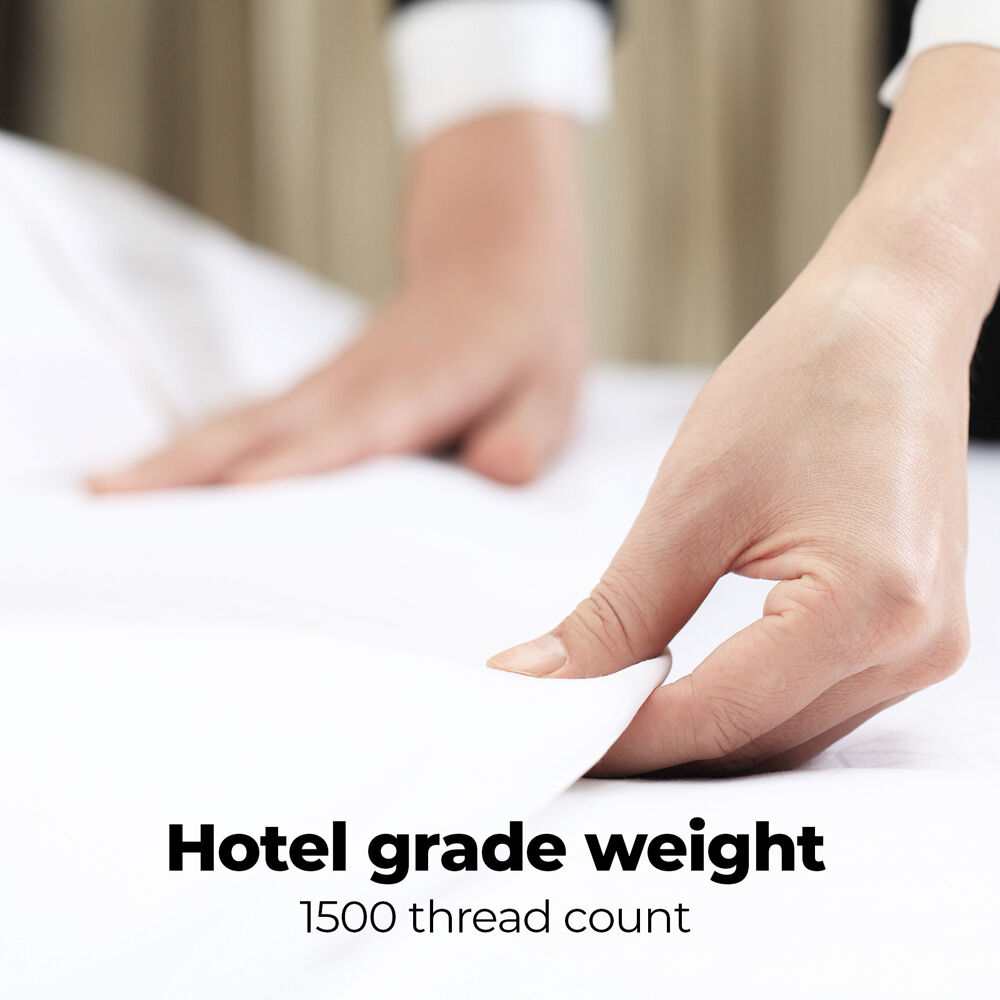 Royal Comfort Cotton Rich King Sheet w/ 2x Pillowcases Set 1500TC Dusk Grey