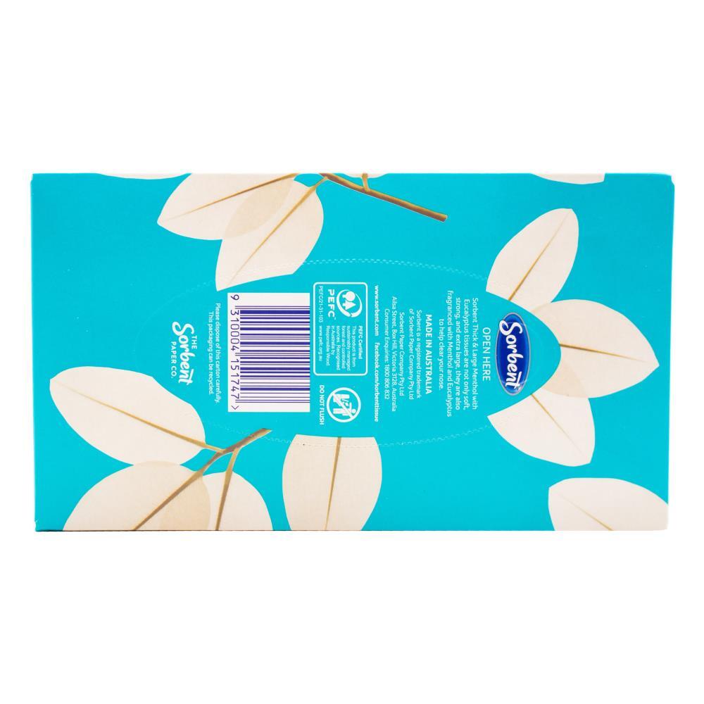 1080pc Sorbent Facial Tissues Thick & Large Menthol w/ Eucalyptus Scent