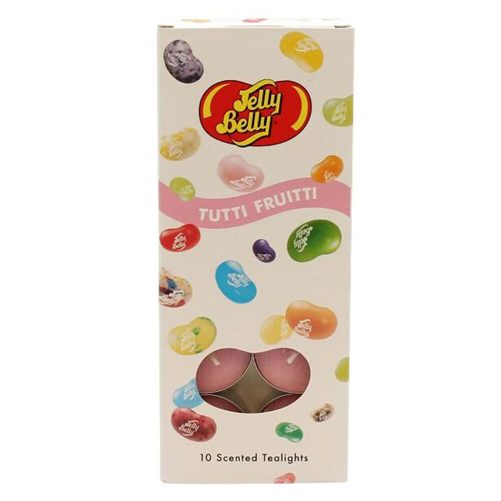10x 10pc Jelly Belly Tutti Fruitti Scented Tealight Candles Room Fragrance Pink