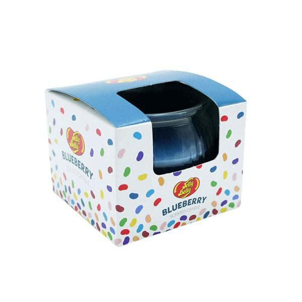 6PK Jelly Belly Blueberry Scented Candle Pot Home Room Fragrance 85g Blue