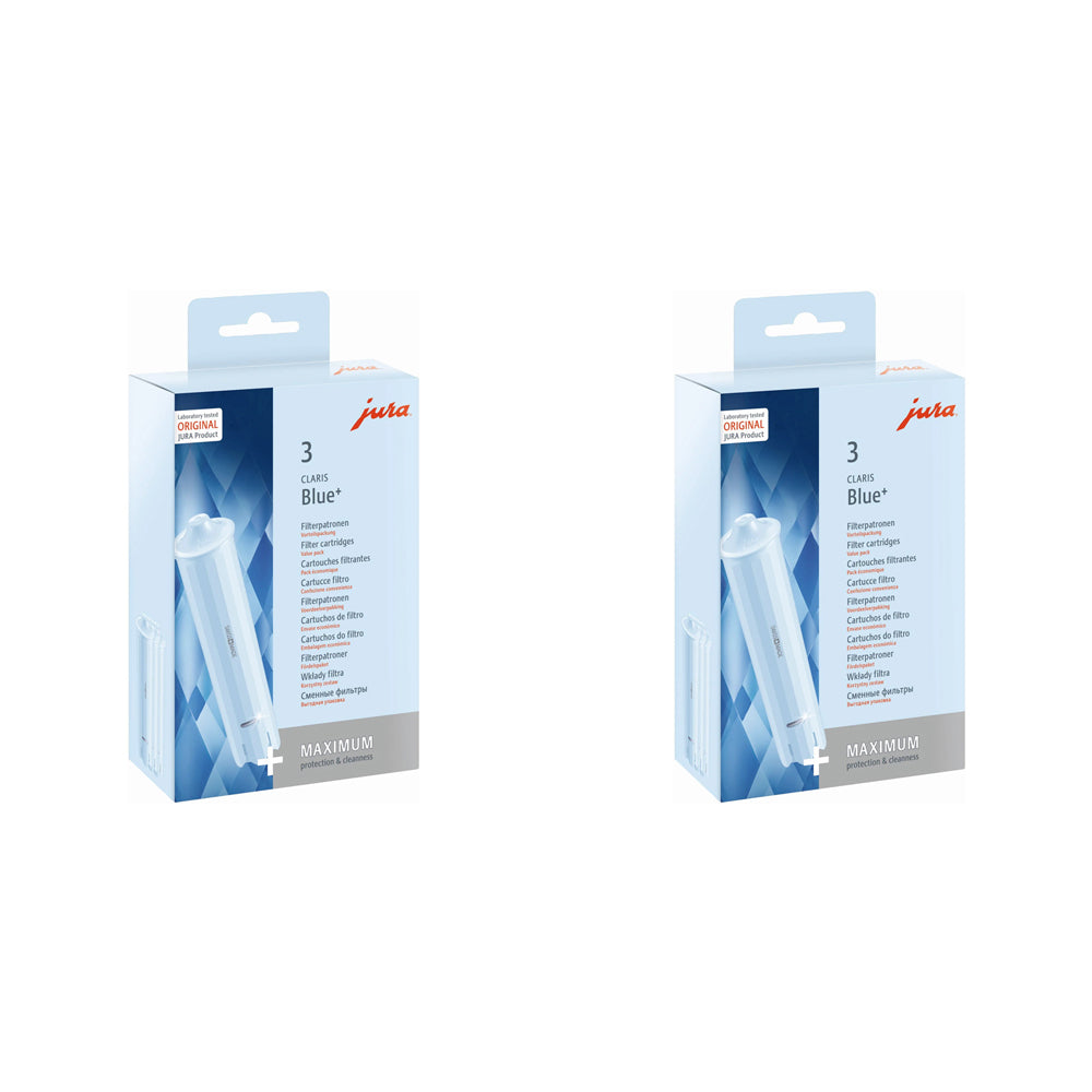 2x 3pc Jura Claris Blue+ Filter For Jura Coffee Machine
