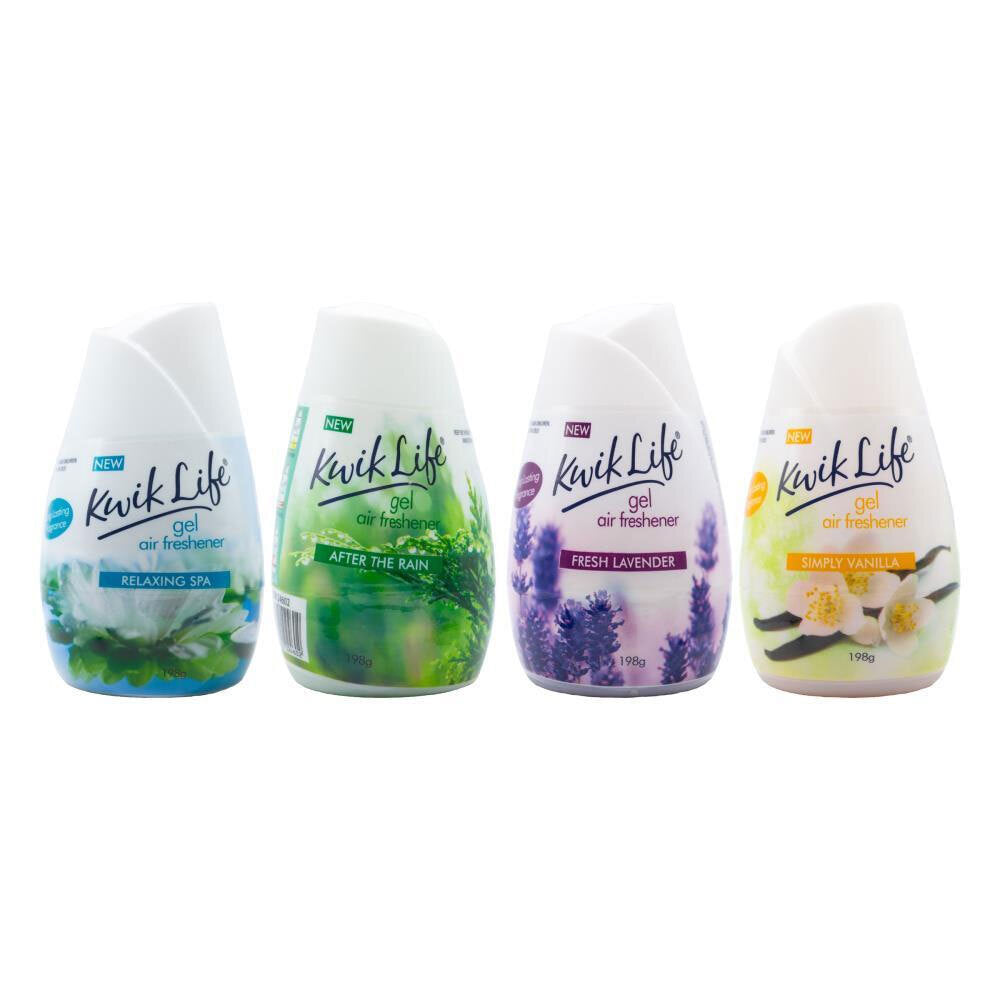 12PK Kwik Life Home/Office Gel Air Fresheners 198G - Assorted