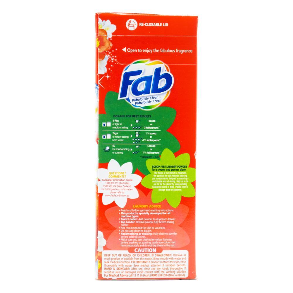 6PK Fab Laundry Powder Front & Top Loader Fresh Blossoms Cleans Well 2kg